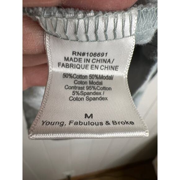 Young Fabulous and Broke Blue Tie Dye Hoodie with Hi/Low Hem Oversized Size Med - Picture 8 of 8